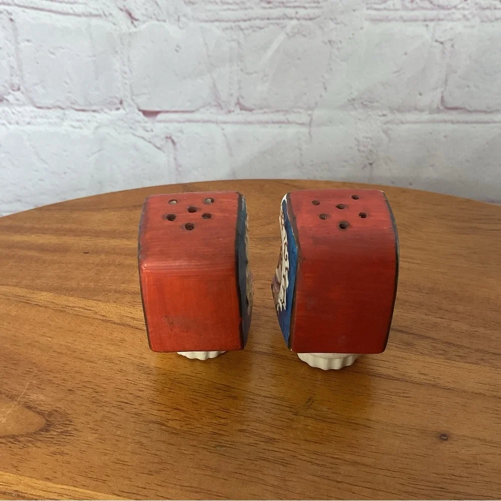 Vintage Japanese Boat Ceramic Salt and Pepper Shaker Pair